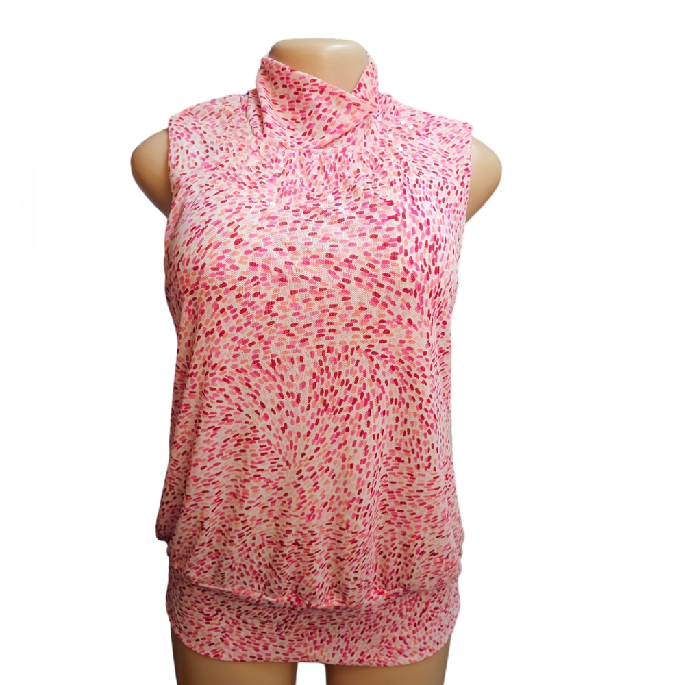 Josephine high neck sleeveless bouse euc